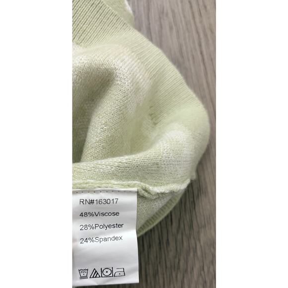 Princess Polly Green Print Mock Neck Sweater Women’s XS/S Cropped Knit - Picture 7 of 7